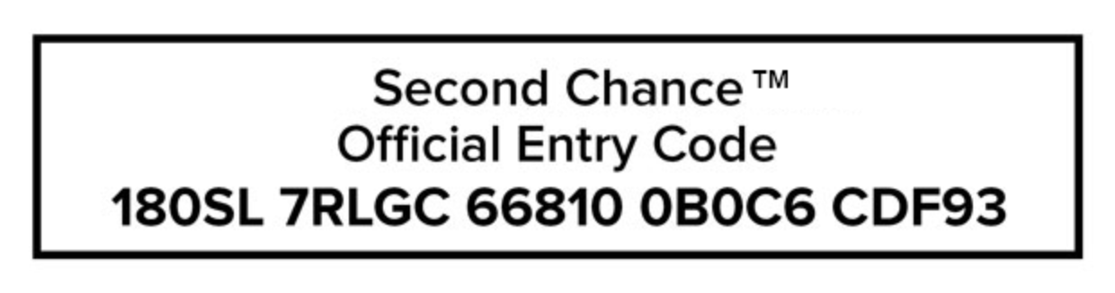 Offcial entry code