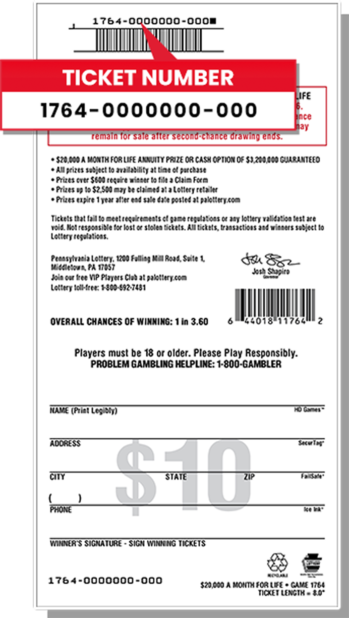 ticket number instructions