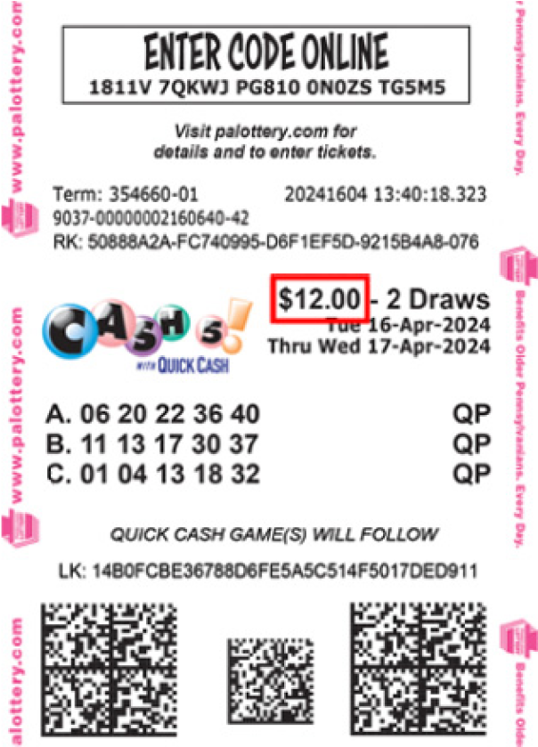 sample ticket