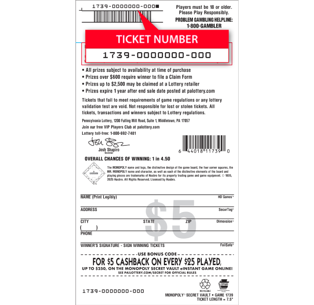 ticket number instructions