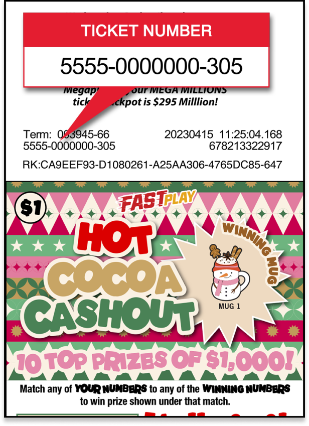 ticket number instructions