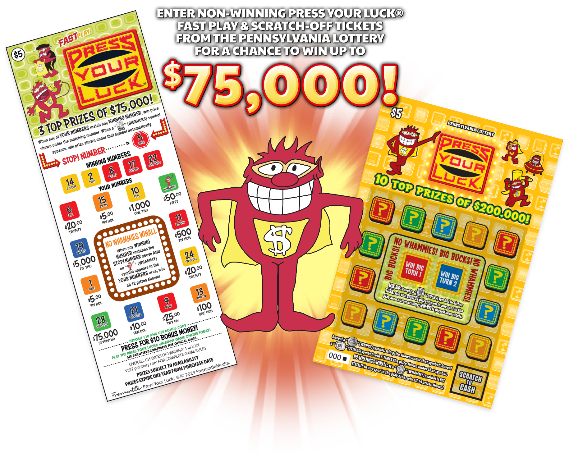 Pennsylvania Lottery - Scratch-Offs - Lucky Numbers