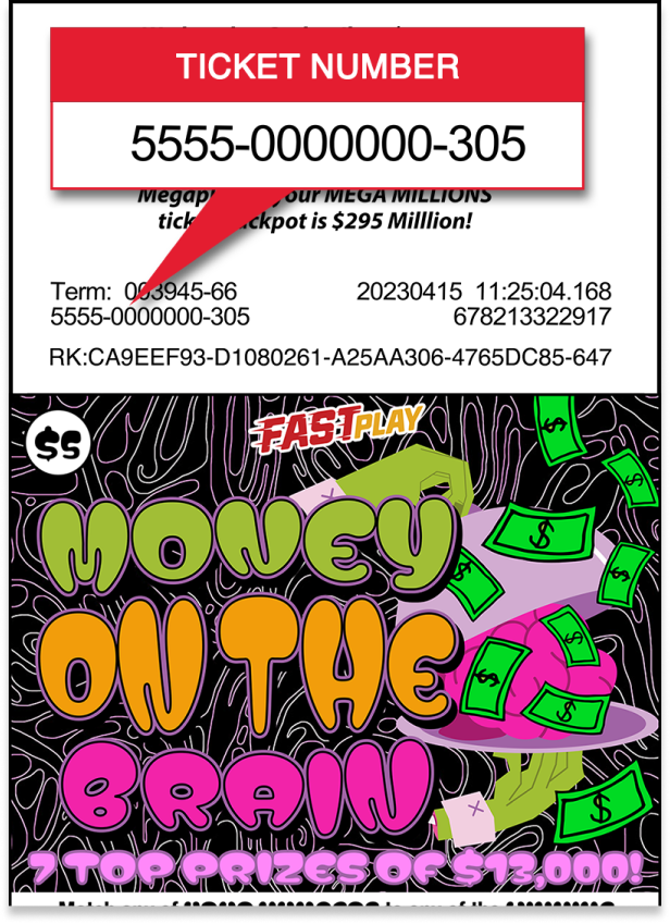 ticket number instructions