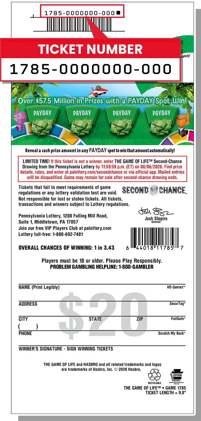 ticket number instructions